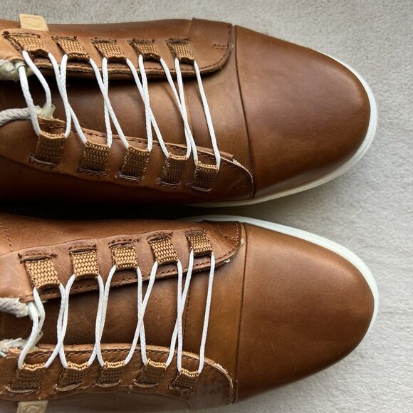 ZeroTie Backswing Blucher FG WR Brown Leather Golf Shoe Men 8.5 Hands Free - Picture 7 of 16